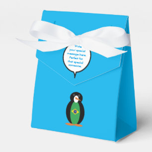 Caixinha De Lembrancinhas Bandeira Brasileira Ms Penguin Personalizada Fala 