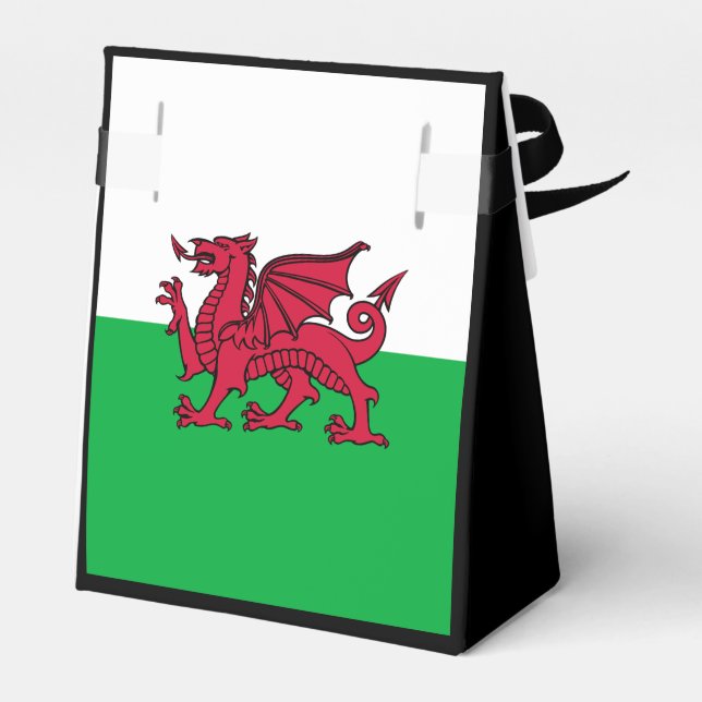 Caixinha De Lembrancinhas Bandeira Celta do Dragão Vermelho do País de Gales (Verso)