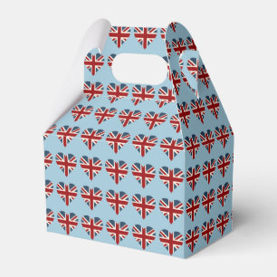 Caixinha De Lembrancinhas Bandeira dada forma coração de Union Jack