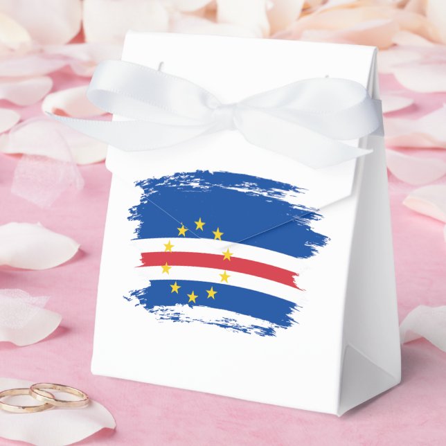 Caixinha De Lembrancinhas Bandeira de Cabo Verde (Casamento)