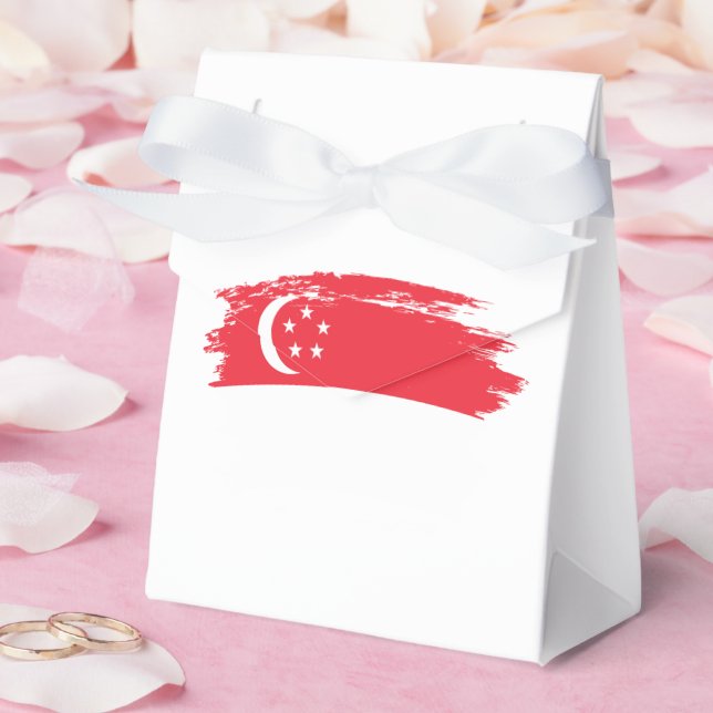 Caixinha De Lembrancinhas bandeira de Singapura (Casamento)