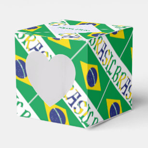 Caixinha De Lembrancinhas Bandeira do Brasil Personalizada em Mosaico