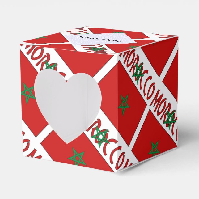 Caixinha De Lembrancinhas Bandeira marroquina tutelada personalizada (Frente)