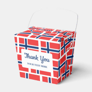 Caixinha De Lembrancinhas Bandeira norueguesa Scandinavian Pride Favor Box