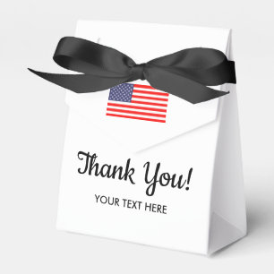 Caixinha De Lembrancinhas Bandeira Patriótica Americana obrigado personaliz