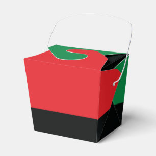 Caixinha De Lembrancinhas Bandeira vermelha, preta e verde