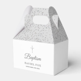 Caixinha De Lembrancinhas Baptism Christening Sliver Stardust