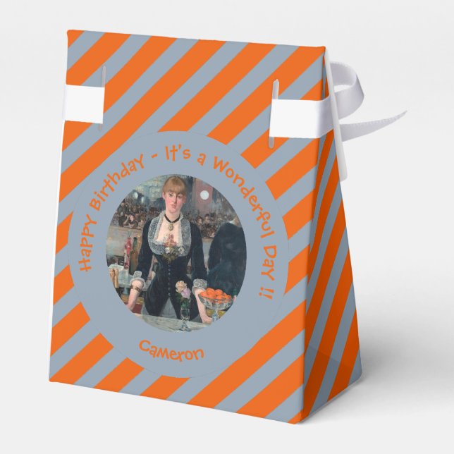 Caixinha De Lembrancinhas Bar de Manet na Coleção do Partido Folies-Bergère (Verso)