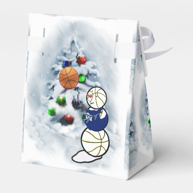 Caixinha De Lembrancinhas Basball Snowman Natal (Verso)