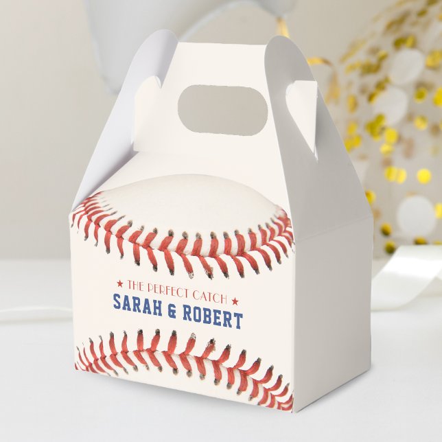 Caixinha De Lembrancinhas Baseball Softball Esporte O Casamento De Captura P (Baseball Softball Sport The Perfect Catch Wedding Favor Box)