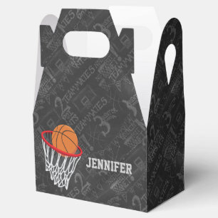 Caixinha De Lembrancinhas Basquetebol personalizado e aro do quadro