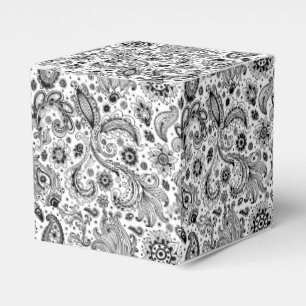Caixinha De Lembrancinhas Batik estilo boho padrão floral paisley
