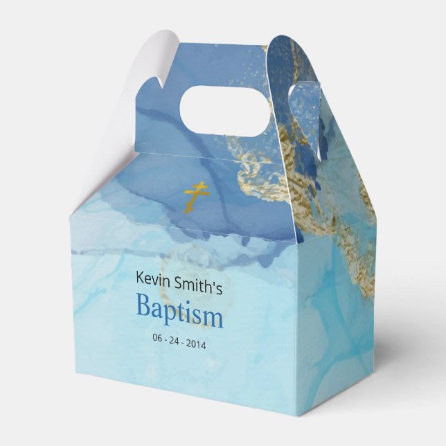 Caixinha De Lembrancinhas Batismo cristão ortodoxo das águas vivas (Frente)