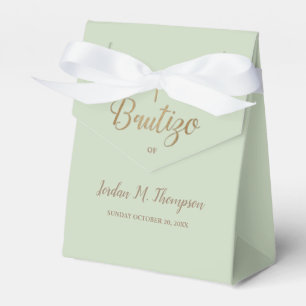Caixinha De Lembrancinhas Batismo espanhol Bautizo White Dourado Cross Green
