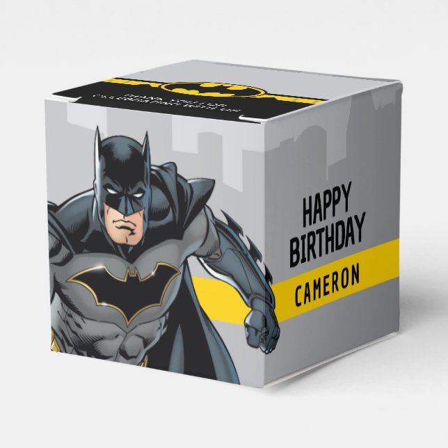 Caixinha De Lembrancinhas Batman | Feliz Aniversário do Chalkboard (Frente)