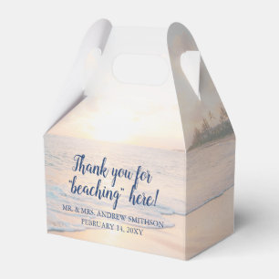Caixinha De Lembrancinhas Beach Sunset Sunrise Obrigado Personalizado