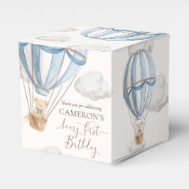 Caixinha De Lembrancinhas Beary First Teddy Bear Hot Air Balloon Aniversário