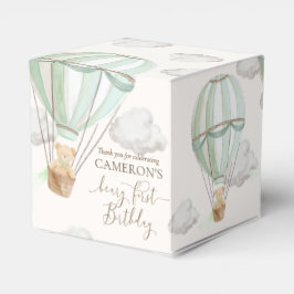 Caixinha De Lembrancinhas Beary First Teddy Bear Hot Air Balloon Aniversário