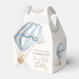 Caixinha De Lembrancinhas Beary First Teddy Bear Hot Air Balloon Aniversário