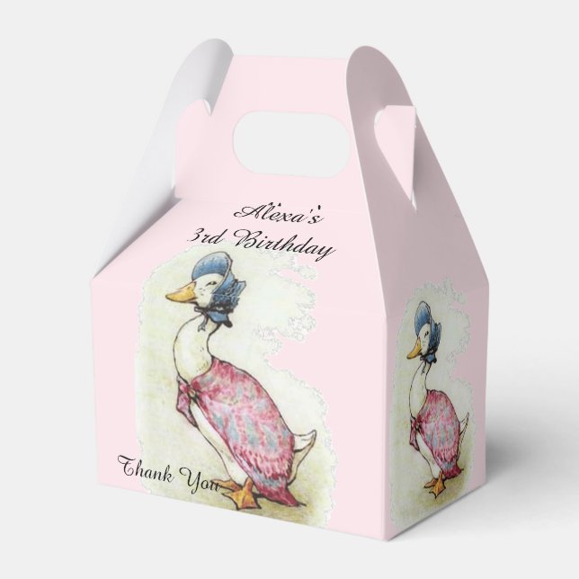 Caixinha De Lembrancinhas Beatrix Potter, Jemima Puddle Duck, Personalizado (Verso)