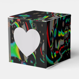 Caixinha De Lembrancinhas BEAUTIFUL_GIFT_BLACK_kaleidoscope _Heart