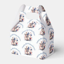 Caixinha De Lembrancinhas Beball Bat Feliz Aniversário Nome Crianças-Padrão