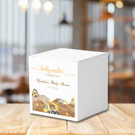 Caixinha De Lembrancinhas Bebê de aquarela em chá de fraldas de construção