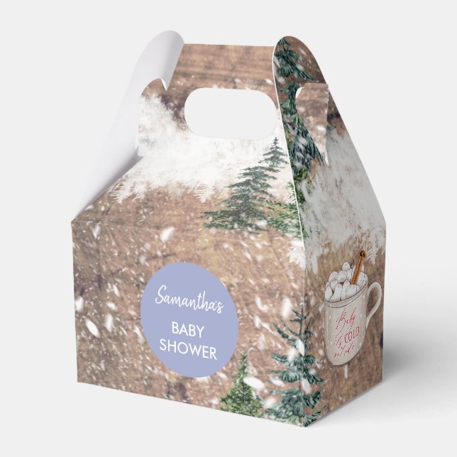 Caixinha De Lembrancinhas Bebê de neve quente é fria (Frente)