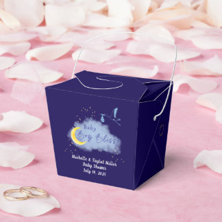 Caixinha De Lembrancinhas Bebê Menino Estrela Azul Meia-Noite Bliss Cegonha