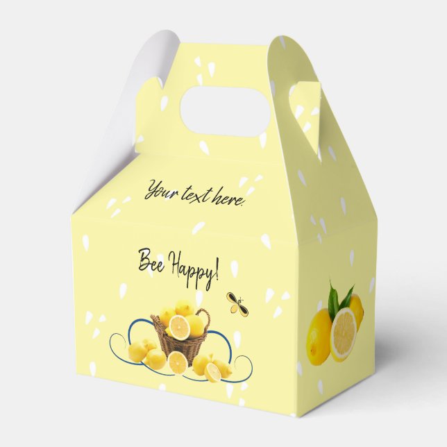 Caixinha De Lembrancinhas Bee Happy Favor Box (Frente)