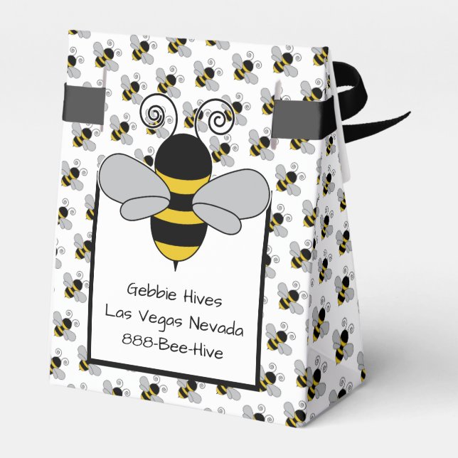 Caixinha De Lembrancinhas Bee Honeybee Hive Gift (Verso)