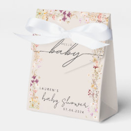 Caixinha De Lembrancinhas Beige Boho Wildflower Gift