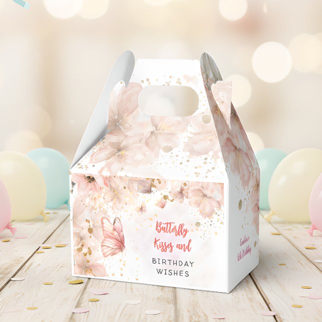 Caixinha De Lembrancinhas Beijos de borboletas e desejos de aniversário (Criador carregado)