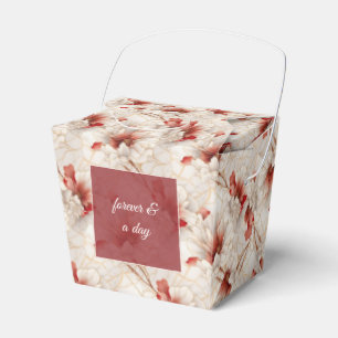 Caixinha De Lembrancinhas Bela Floral Vermelha Branca