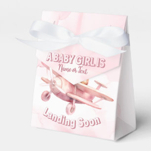 Caixinha De Lembrancinhas Bela Menina Bear Piloto Rosa Avião Rosa Bonito