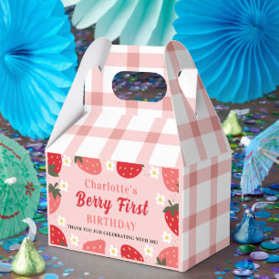 Caixinha De Lembrancinhas Berry First Convite de aniversário Strawberry F