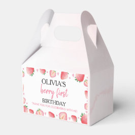 Caixinha De Lembrancinhas Berry Sweet Birthday Favor Box Strawberry Theme