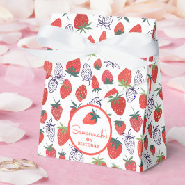 Caixinha De Lembrancinhas Berry Sweet Red Strawberry Birthday Box