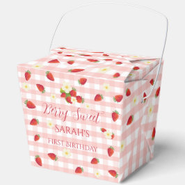 Caixinha De Lembrancinhas Berry Sweet Strawberry 1st Birthday Party Gift 