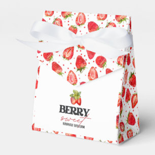 Caixinha De Lembrancinhas Berry Sweet Strawberry Chá de fraldas