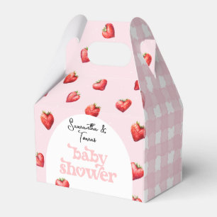 Caixinha De Lembrancinhas Berry Sweet Strawberry Heart Girl Chá de fraldas