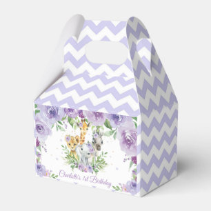 Caixinha De Lembrancinhas Bicicletas Selvagens Safari Purple Floral Obrigado