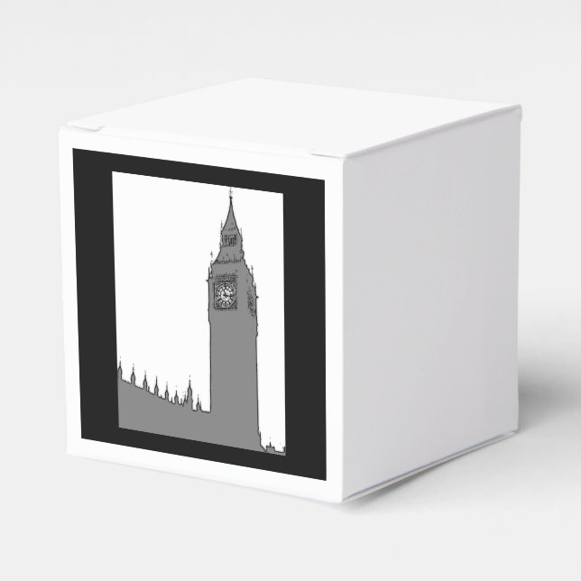 Caixinha De Lembrancinhas Big Ben Vintage Style London Party Favor Box (Frente)