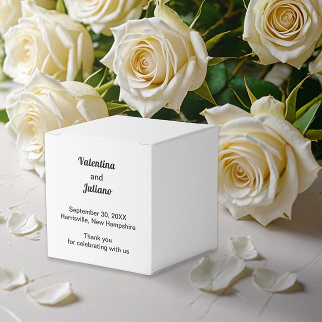 Caixinha De Lembrancinhas Black and White Wedding Favor Boxes (Black and white wedding favor box)