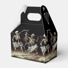 Caixinha De Lembrancinhas Black Death Dancing Skeletons Halloween