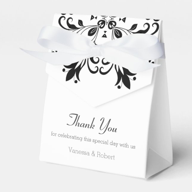 Caixinha De Lembrancinhas Black Floral Mandala (Frente)