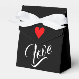 Caixinha De Lembrancinhas Black & White Love with Heart Tent Favor Box