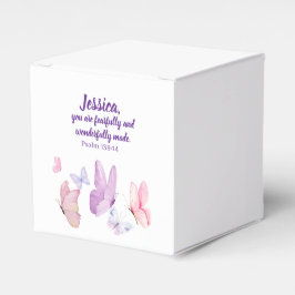 Caixinha De Lembrancinhas Blissful Butterfly Psalm 139:14 Favor Box