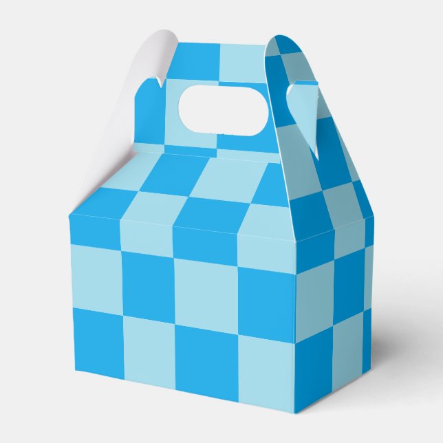 Caixinha De Lembrancinhas Blocos quadrados azuis geométricos (Frente)