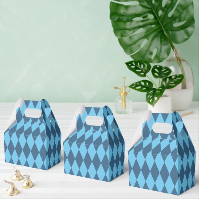 Caixinha De Lembrancinhas Blue Bavaria Rhombus Flag Pattern (Múltiplo)